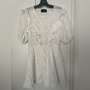 NWOT Animari Cotton Puff Sleeve Eyelet Dress